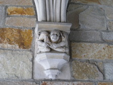 One of the interesting gargoyles in the Law Quad at U-Mich!