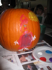 Here's one of the sides of Paige-E's pumpkin.
