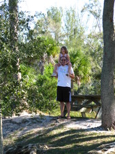 Wow, Paige is getting big!  She talked Daddy into putting her on his shoulders! ;)
