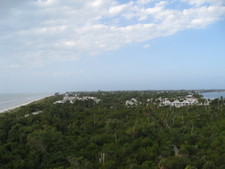 A view to the northwest from the top of the Sanibel Lighthouse.