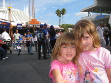 Today was Paige & Josie's very first time of riding "Space Mountain"!   We went on it THREE times!  They loved it!