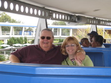 Papa Mike & Grandma Marty enjoying the relaxing ride in Tomorrow Land.