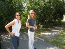 We're in Michigan, and today we decided to walk in Gallup Park!  Amy & Mel-Mel are ready to go...