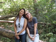 Amy & Mel-Mel take a break from exploring the islands in the Huron River...