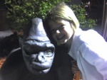 Back in January, I took Paige-E to her favorite Putt-Putt place - Jungle Golf, here she was standing by a gorilla. 