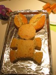 It's Easter Bunny cake makin' time!  Gramma Marty was telling Paige & Josie how she learned how to make the bunny cake in grade school in Home Economics! ;)