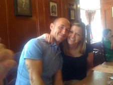 For lunch we ate at Liberty Tree Tavern -- here's Jesse & Kate.