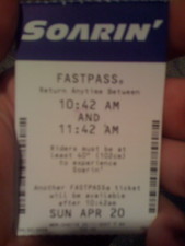 ...on Soarin' with our fast passes!  (Awesome ride!)