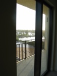 This is looking out of the guest suite (which is on the left when you walk in).  Guests get their own balcony! ;)